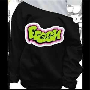 Women’s off the shoulder sweatshirt